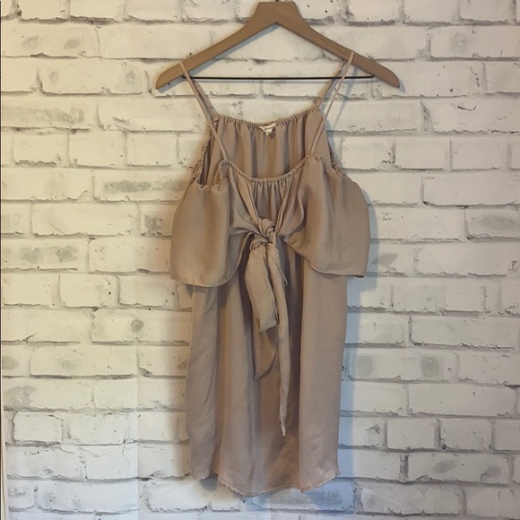 Pleione Tops - Pleione champagne tied bow tank